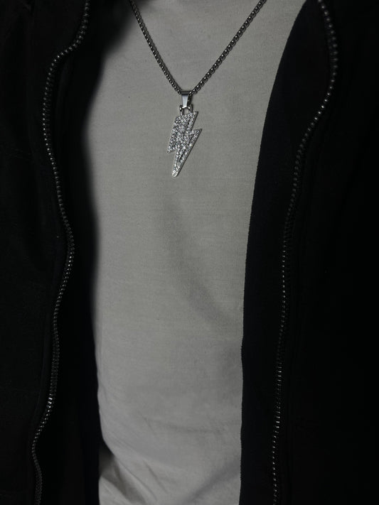 DAFFY Premium Thunder Stone Lightening Silver Pendant