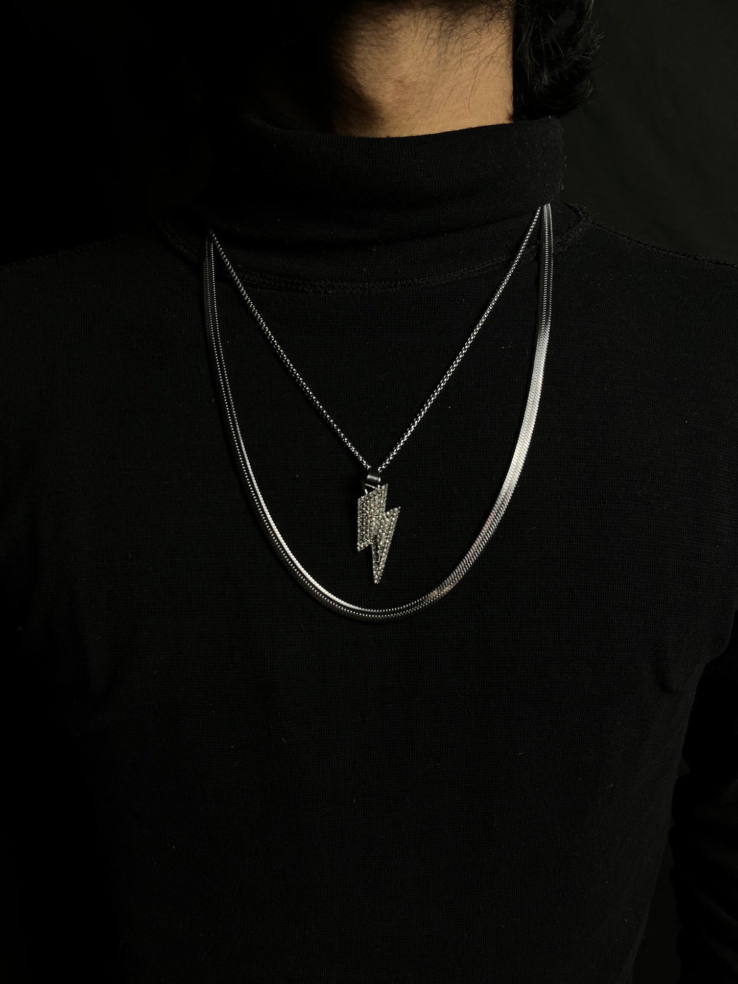 DAFFY COMBO SNAKE CHAIN & THUNDER LIGHTENING PENDANT - LIMITED EDITION COMBO PACK -