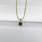 Black Stone Golden Unisex Pendant