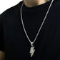 DAFFY Premium Thunder Stone Lightening Silver Pendant